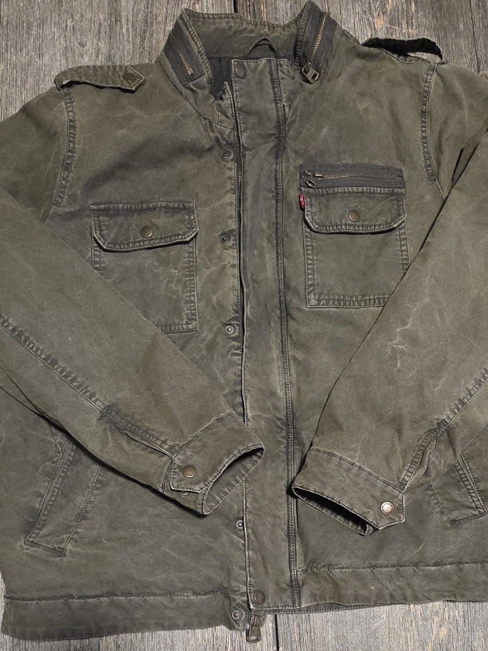 Levi's Men's Military-Style Field Jacket in Olive